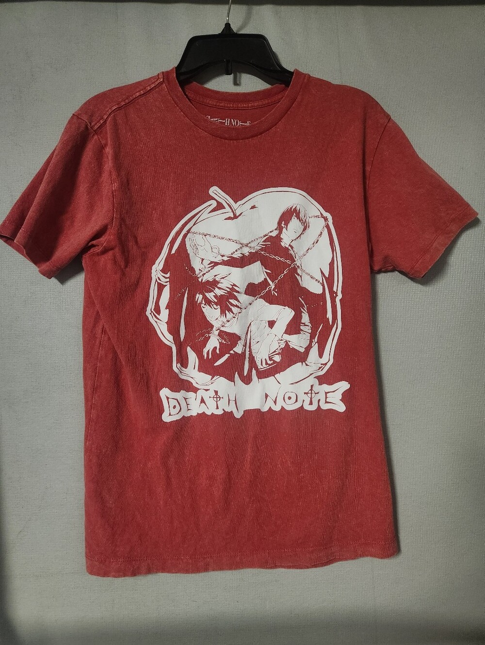 Death Note Light L Ryuk Red Graphic T-Shirt Size M Anime